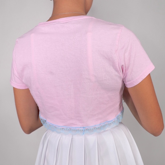 NEOPETS BABY AISHA PASTEL PINK EMBROIDERY T-SHIRT - Picture 2 of 4